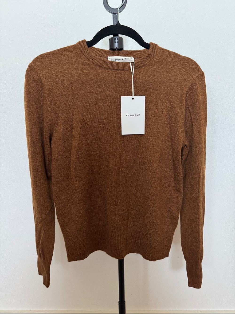 Everlane Brown 100% Cashmere Crewneck Sweater XS NWT